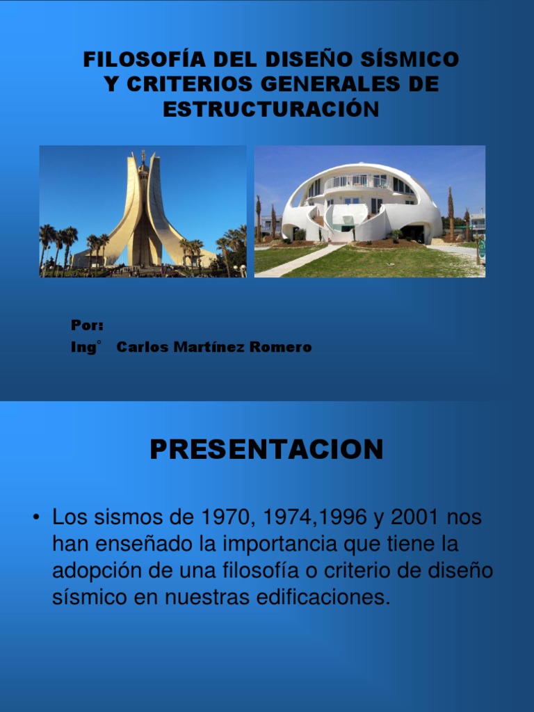 Estructuración De Edificios Pdf Temblores Diseño