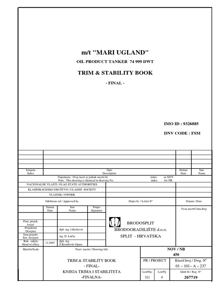 Trim Stability Book Pdf Pdf Ships Fuel Oil