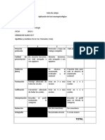 Lista de Cotejo Aplicación Test