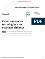 Cómo Afectan Las Tecnologías a Los Escolares Chilenos