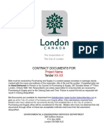 Contract Documents For Tender: Project Name XX-XX