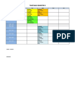 Timetable Semester 8: Monmon