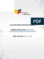 Formato Plan de Reducción de Riesgos 2017