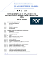 AC (2009) - RAC 22 Normas Generales de Implantación Del Sistema de Gestión Operacional (SMS) PDF