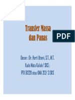 Materi Kuliah Transfer Massa Dan Panas Pertemuan 1 PDF