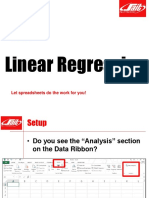 Spreadsheets - Linear Regression