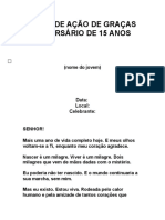 Missa de Ação de Graças pelo Aniversário de 15 Anos