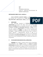 Demanda de nulidad de despido arbitrario por incumplimiento del debido proceso