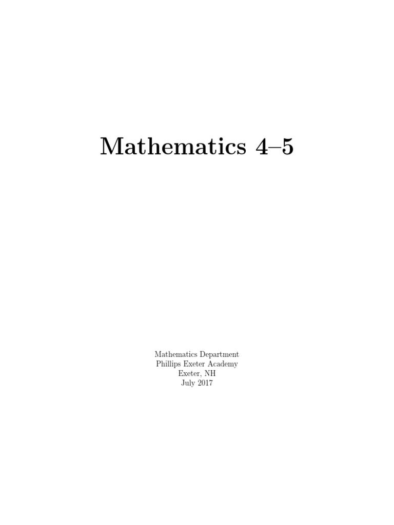 Math4 5 2017 PDF | PDF | Coordinate System | Equations