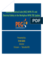 National Electrical Code (NEC) NFPA 70 and Electrical Safety in The Workplace NFPA 70E Update
