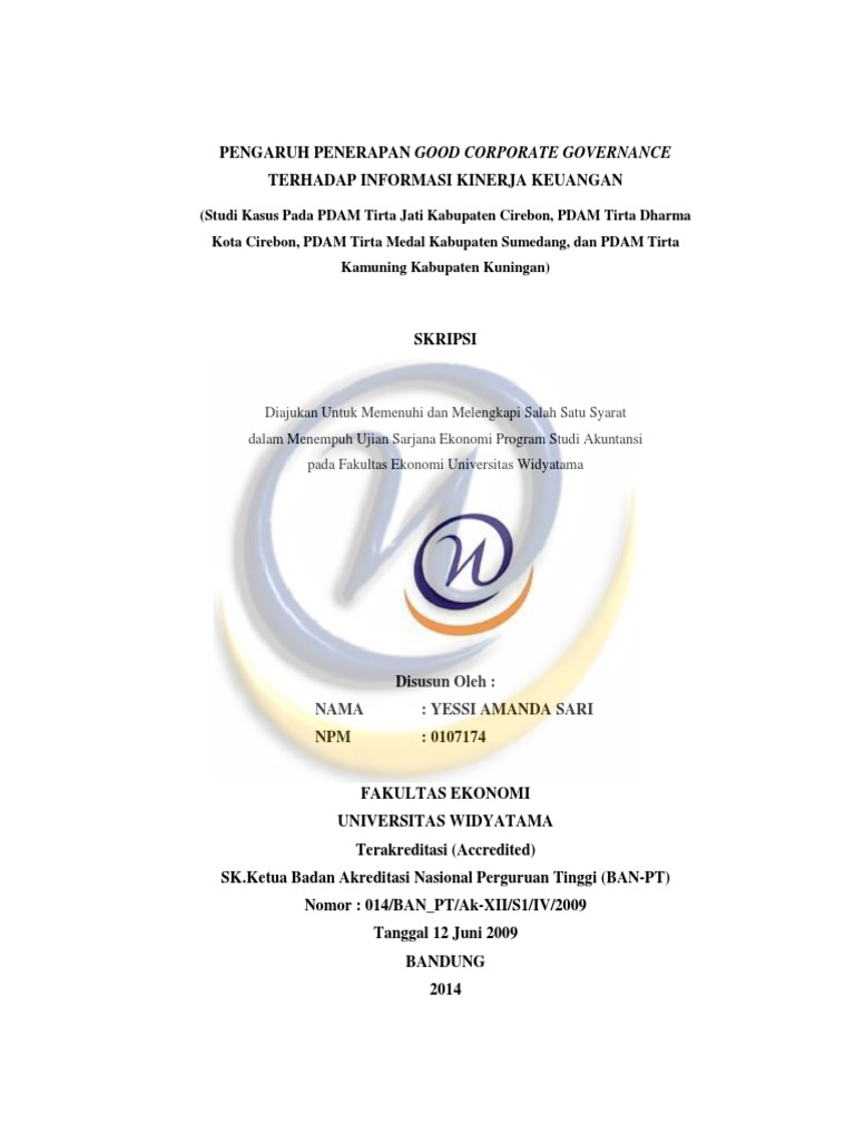 Kuesioner Gcg Terhadap Kinerja Keuangan Pdf