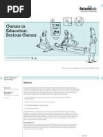 Download Games in Education - Serious Games - A Literature Review by Giorgio Bertini SN38131253 doc pdf