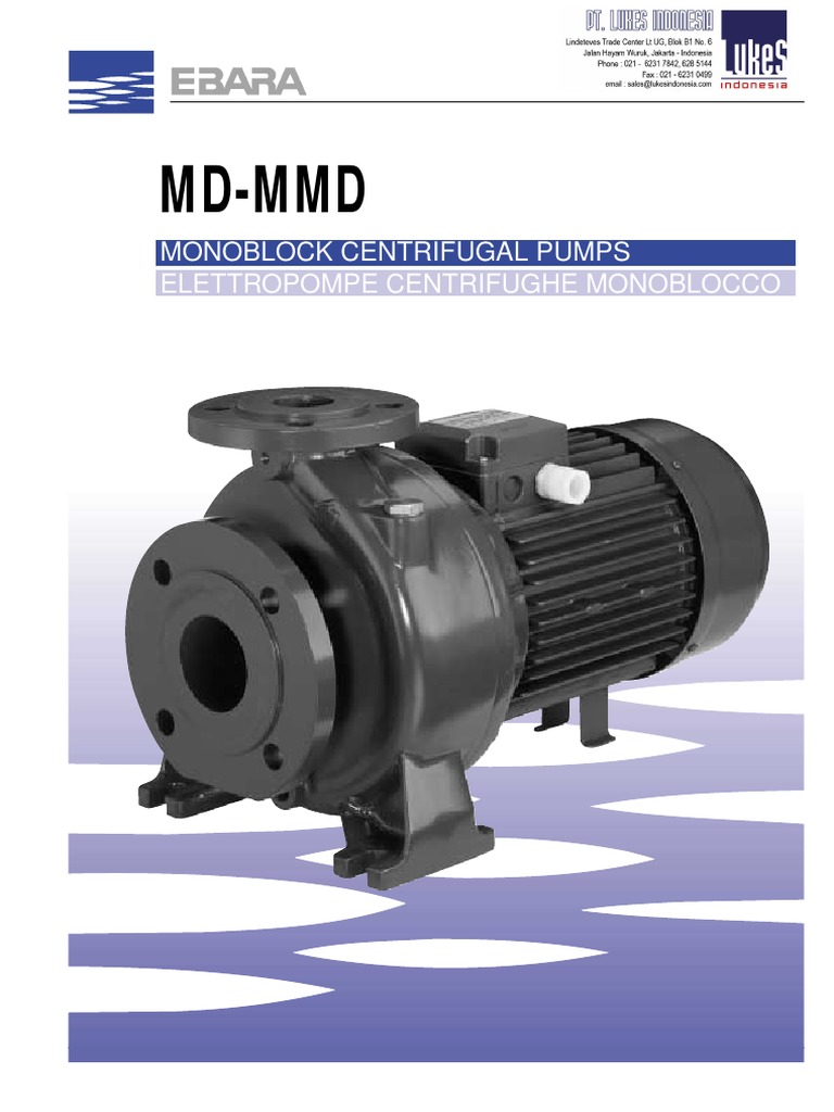 Ebara Monoblock Centrifugal Pump - MD PDF | PDF