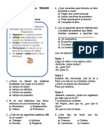 Examen Tercer Grado - Bloque 1