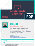 Introduction To Openstack: Giuseppe Cossu