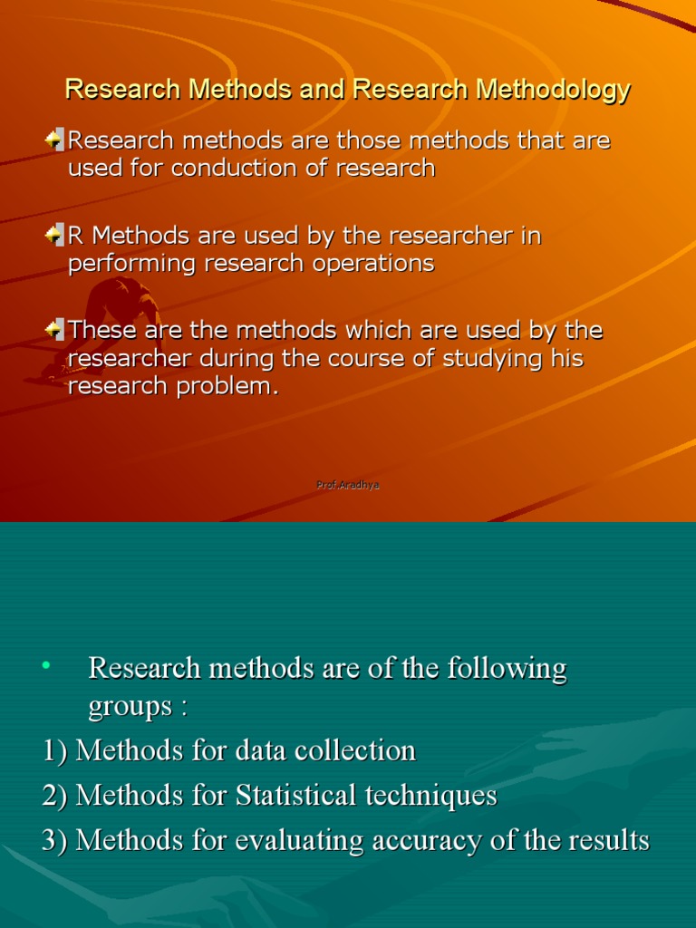 Research Methods and Methodology Overview | PDF | Scientific Method ...