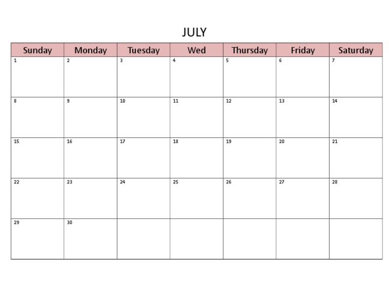 Sunday Monday Tuesday Wed Thursday Friday Saturday | PDF