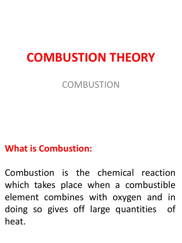 Combustion Theory PDF Combustion Atmosphere Of Earth