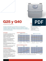 Especificaciones de Medidores G25, G40