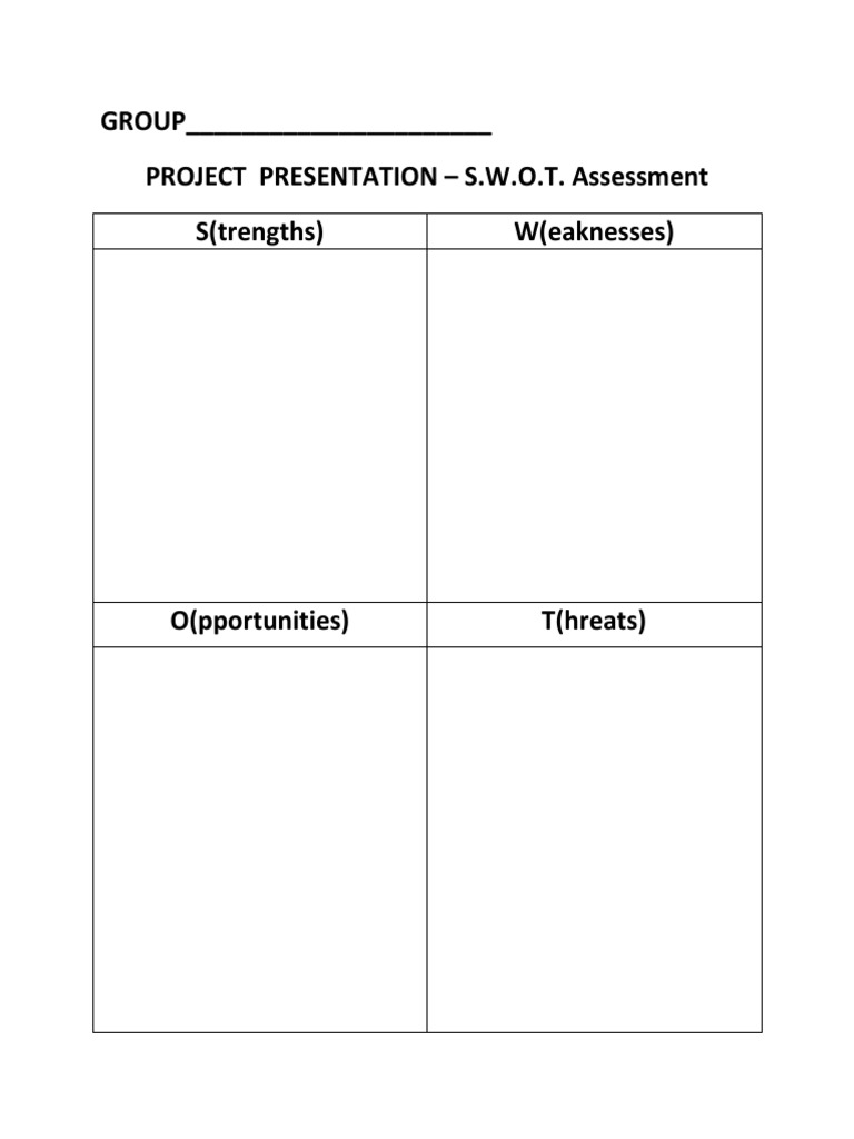 S.W.O.T. Analysis Project Overview | PDF