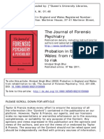 The Journal of Forensic Psychiatry: To Cite This Article: Hindpal Singh Bhui (2002) Probation in England and Wales