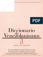 Diccionario de Venezolanismos. Tomo 3, Q-Z