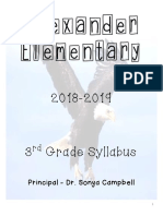 Third Grade Syllabus 18-19