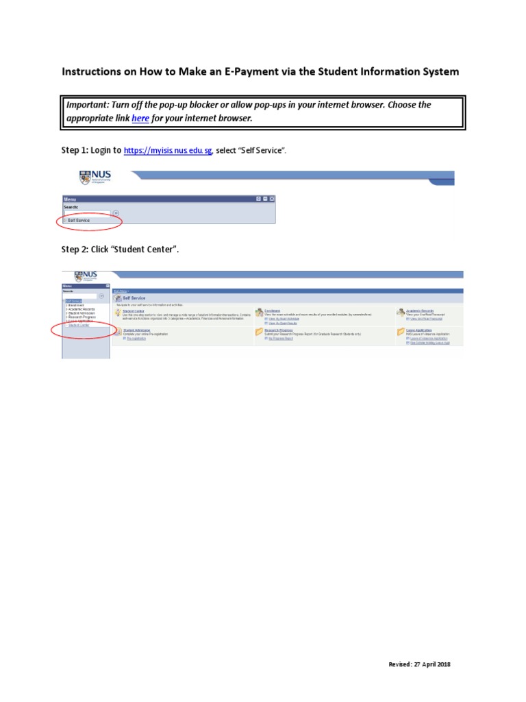 E-Payment Guide for MyISIS Users | PDF | Financial Transaction | Payments