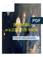 Ergonomia en La Legislacion Minera