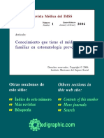 Conocimiento Que Tiene El Medico Familiar en Estomatologia Preventiva