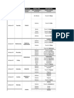 Day by Day Schedule in Japan