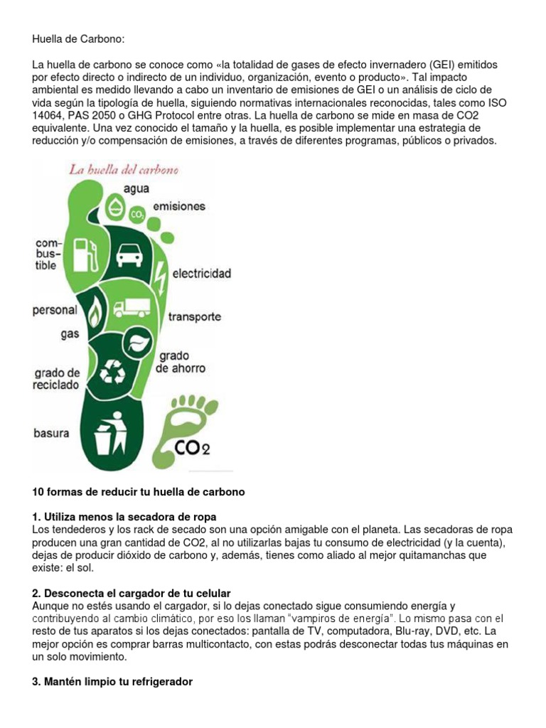 Dibujo de Huella de Carbono | PDF | Huella de carbono | Energía y recursos