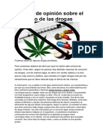 Artículo de Opinión Sobre El Consumo de Las Drogas