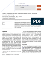 Analysis of Inclusions in Spring Steel Using Scanning Electron Microscopy and Auger Spectros