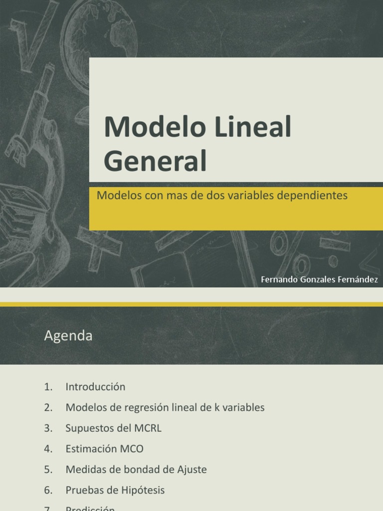 Modelo Lineal General | PDF | Análisis de regresión | Regresión lineal