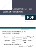 Tema 2. El Castellano Americano