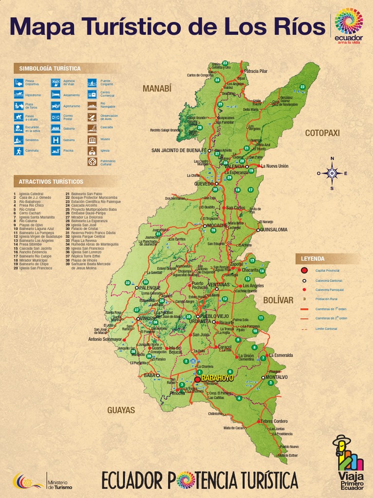 Mapa Político de la Provincia de Los Ríos | PDF