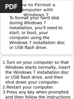 How To Format A Computer With Windows 7