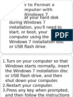 How To Format A Computer With Windows 7