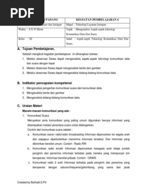 M 4 20 9 3 Menganalisis Aspek Aspek Teknologi Komunikasi Data