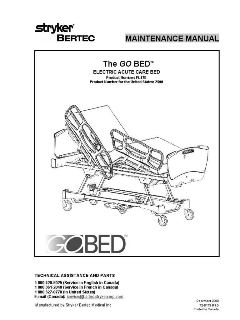Stryker Go Bed Maintenance Manual | PDF | Electrical Connector | Infection Control