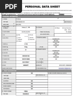 CS Form No. 212 Revised Personal Data Sheet - New