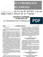 3 Ds 005 2012 Tr Reglamento de Seguridad y Salud en El Trabajo