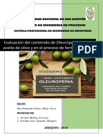 Evaluación Del Contenido de Oleuropeína