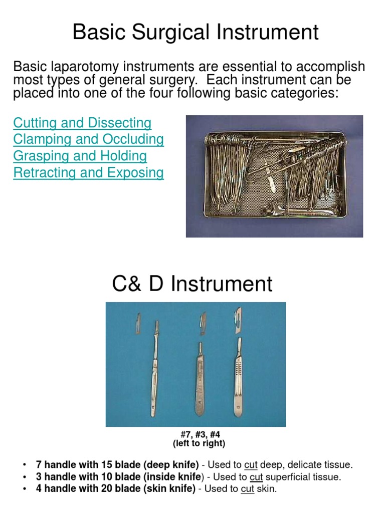 Overview of Basic Surgical Instruments | PDF | Nature