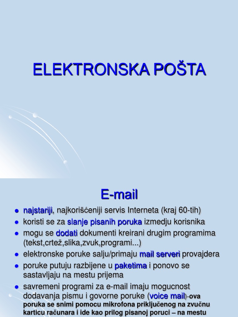 Elektronska Posta | PDF