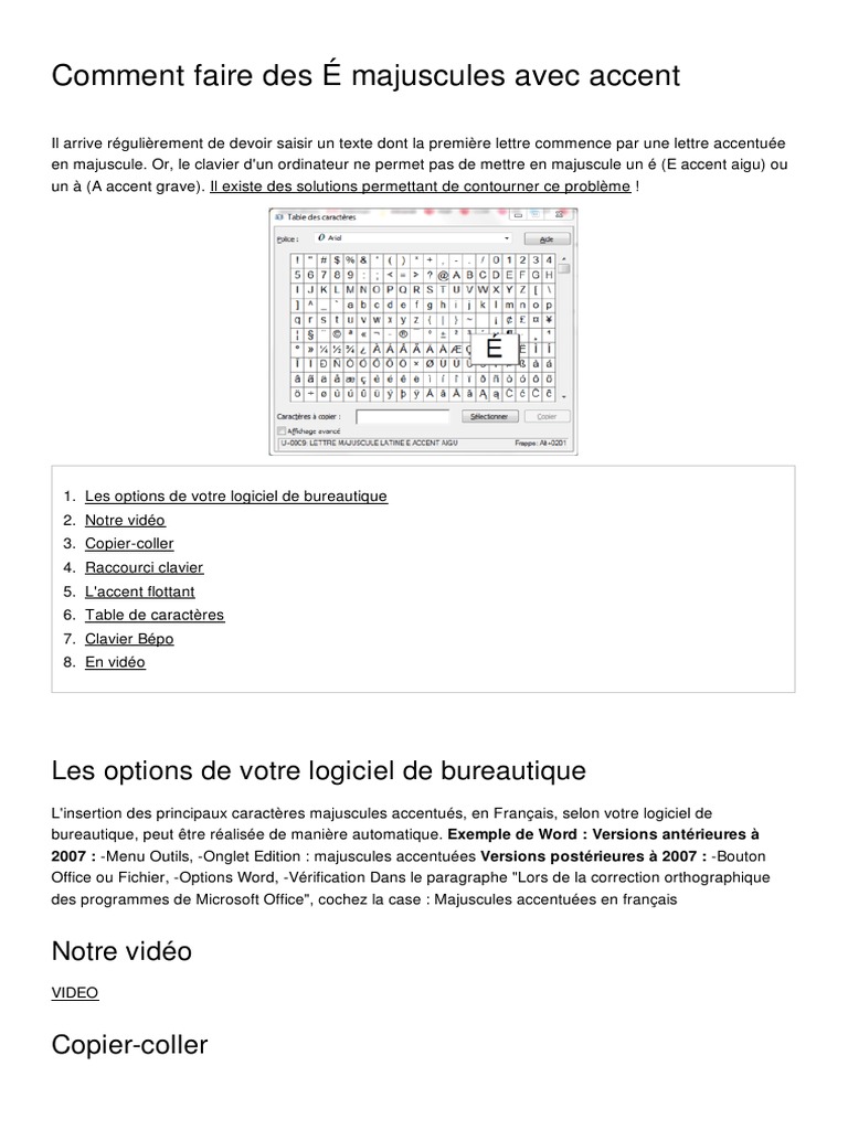 Comment Faire Des E Majuscules Avec Accent 40917 Oyqky1 Pdf Clavier D Ordinateur Orthographie