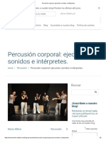 Percusión Corporal_ Ejecución, Sonidos e Intérpretes