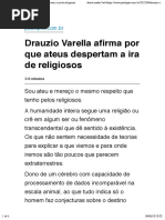Drauzio Varella Afirma Por Que Ateus Despertam a Ira de Religiosos