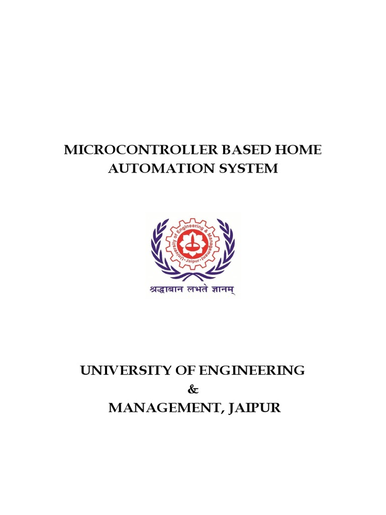 Microcontroller Based Home Automation System Circuit Diagram
